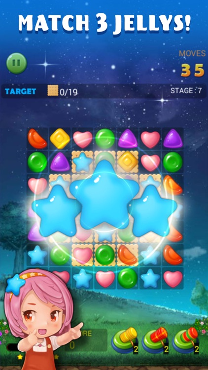 Jelly Star Night - Match 3 screenshot-0