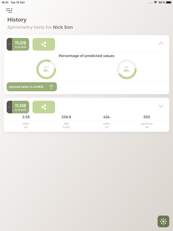 icMED.PneumoCheck iPad screenshot 7 - Medical app