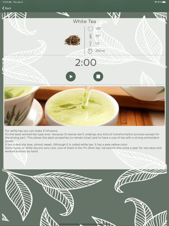 Tea Timer iPad screenshot 4 - Food & Drink app