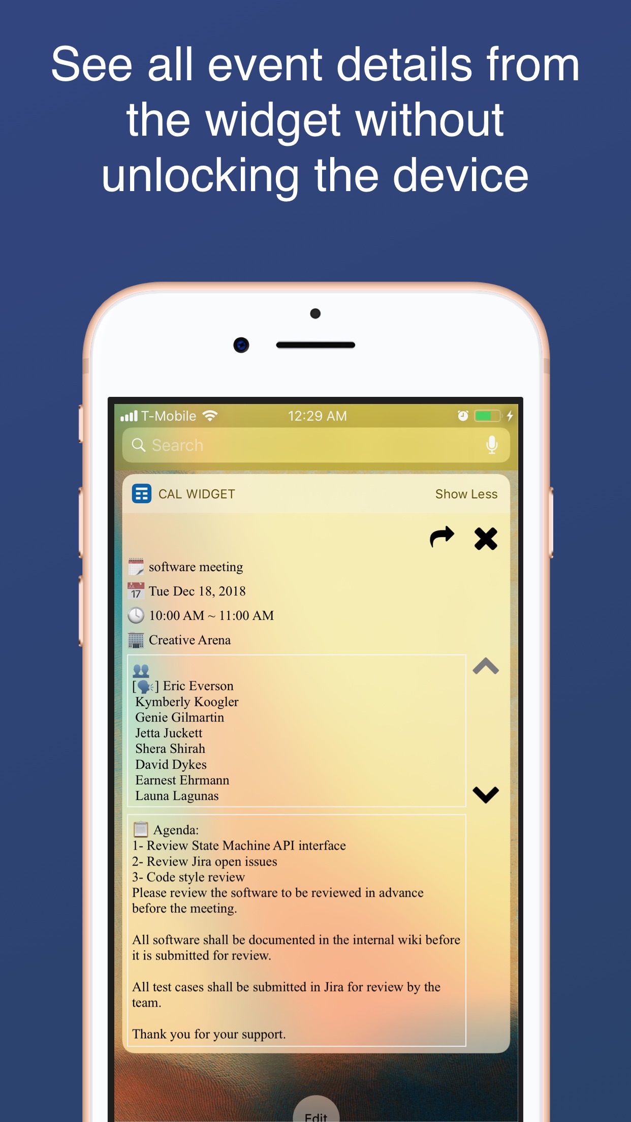 Screenshot do app Week Calendar Widget Pro