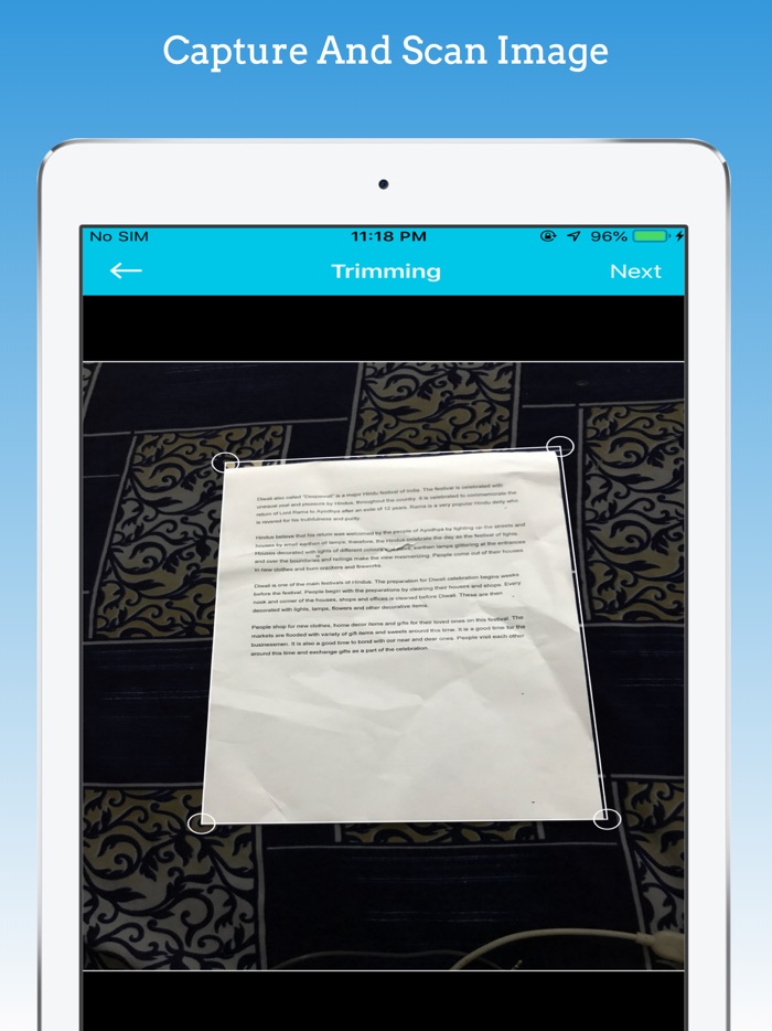Convert image to text-OCR Scan
