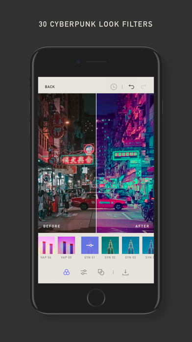 Neongraf iPhone app afbeelding 2