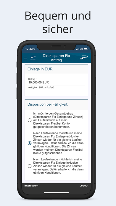 Porsche Bank Direktsparen Screenshot