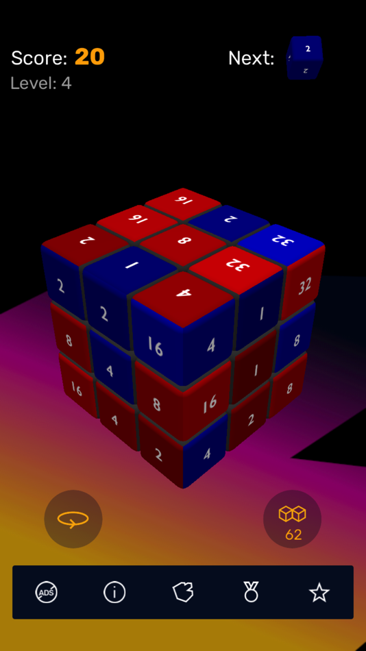 #2. Cube 2048 (iOS) Podle: Michiel Mol