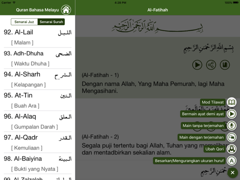 Quran Bahasa Melayu screenshot 3