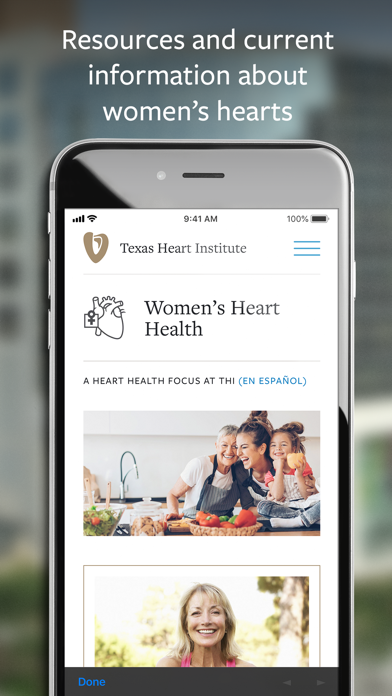 Texas Heart Institute iPhone screenshot 3 - Health & Fitness app