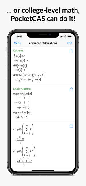 ‎Mathematics with PocketCAS Pro Screenshot