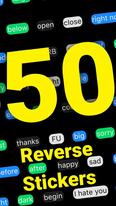 Yes No Reverse Stickers App screenshot 2