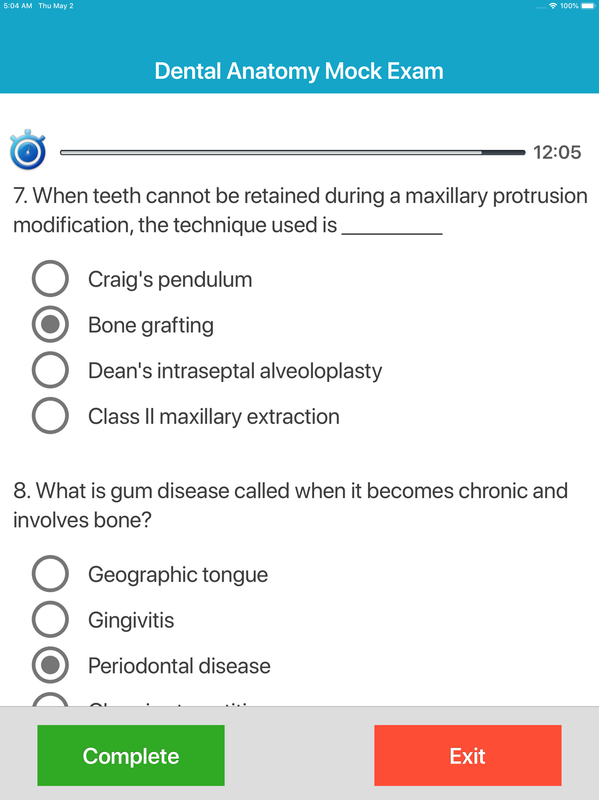 Dental Anatomy Quizzes