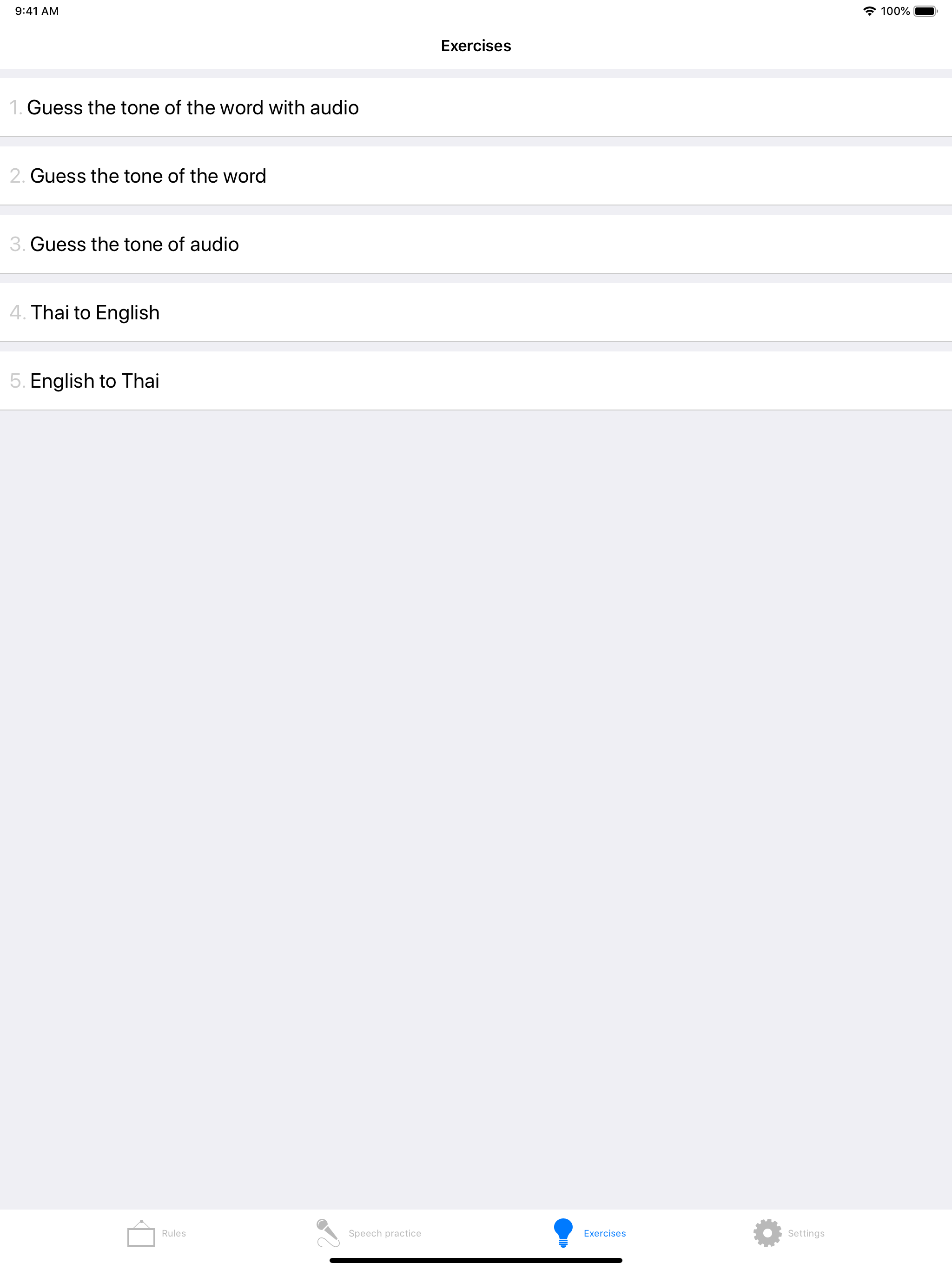 Thai language tones