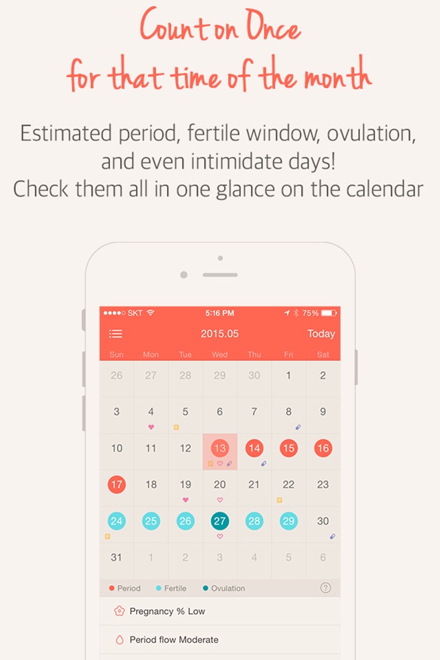 Once(A special period tracker) screenshot 2