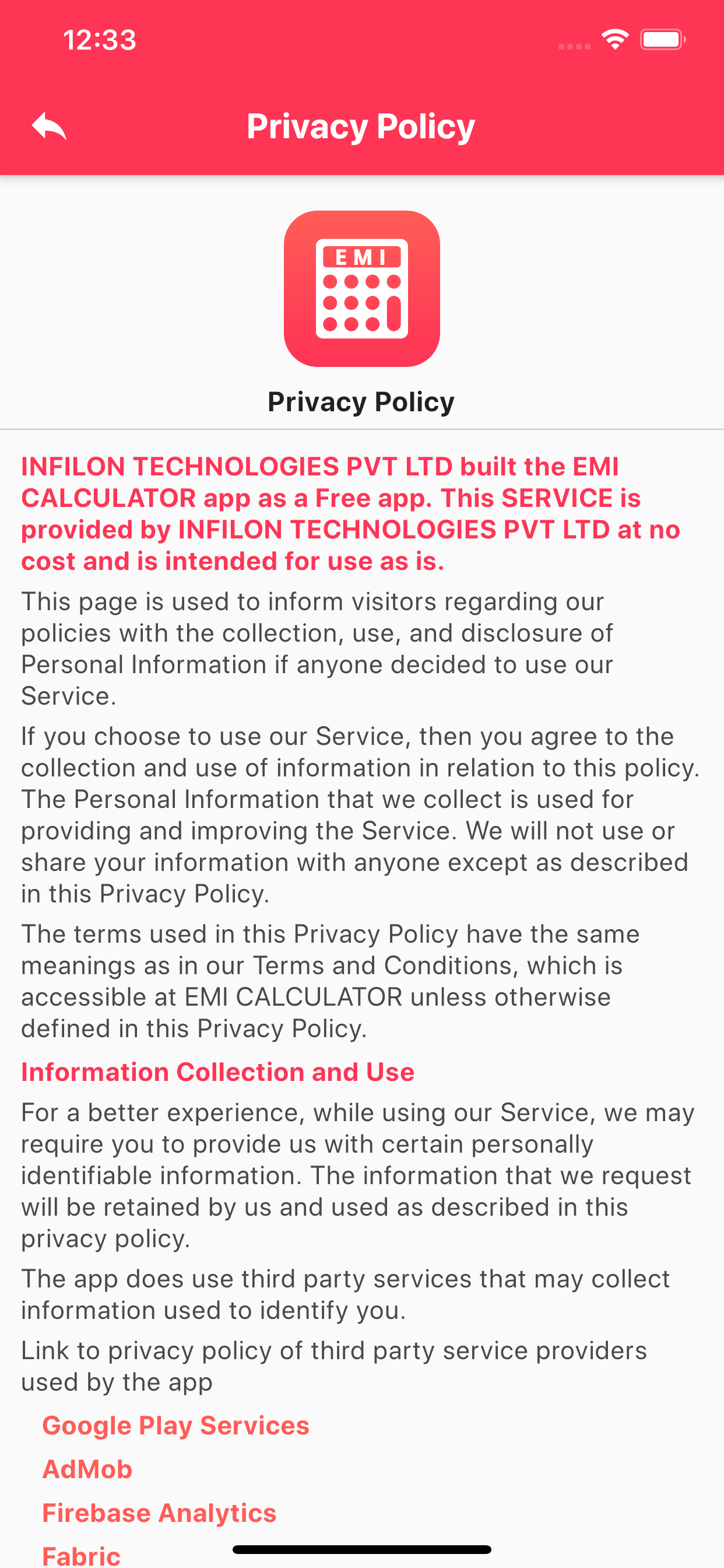 EMI Calculator - App