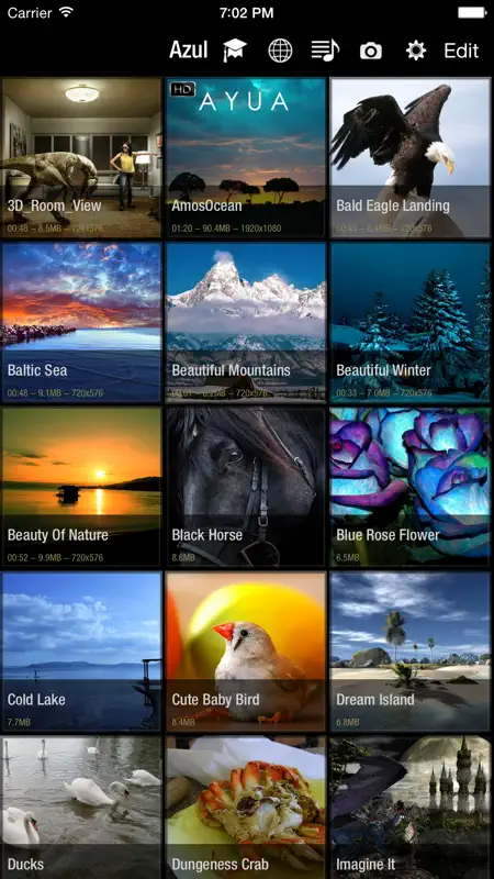 Azul - Video Player for iPhone screenshot 1 of 3