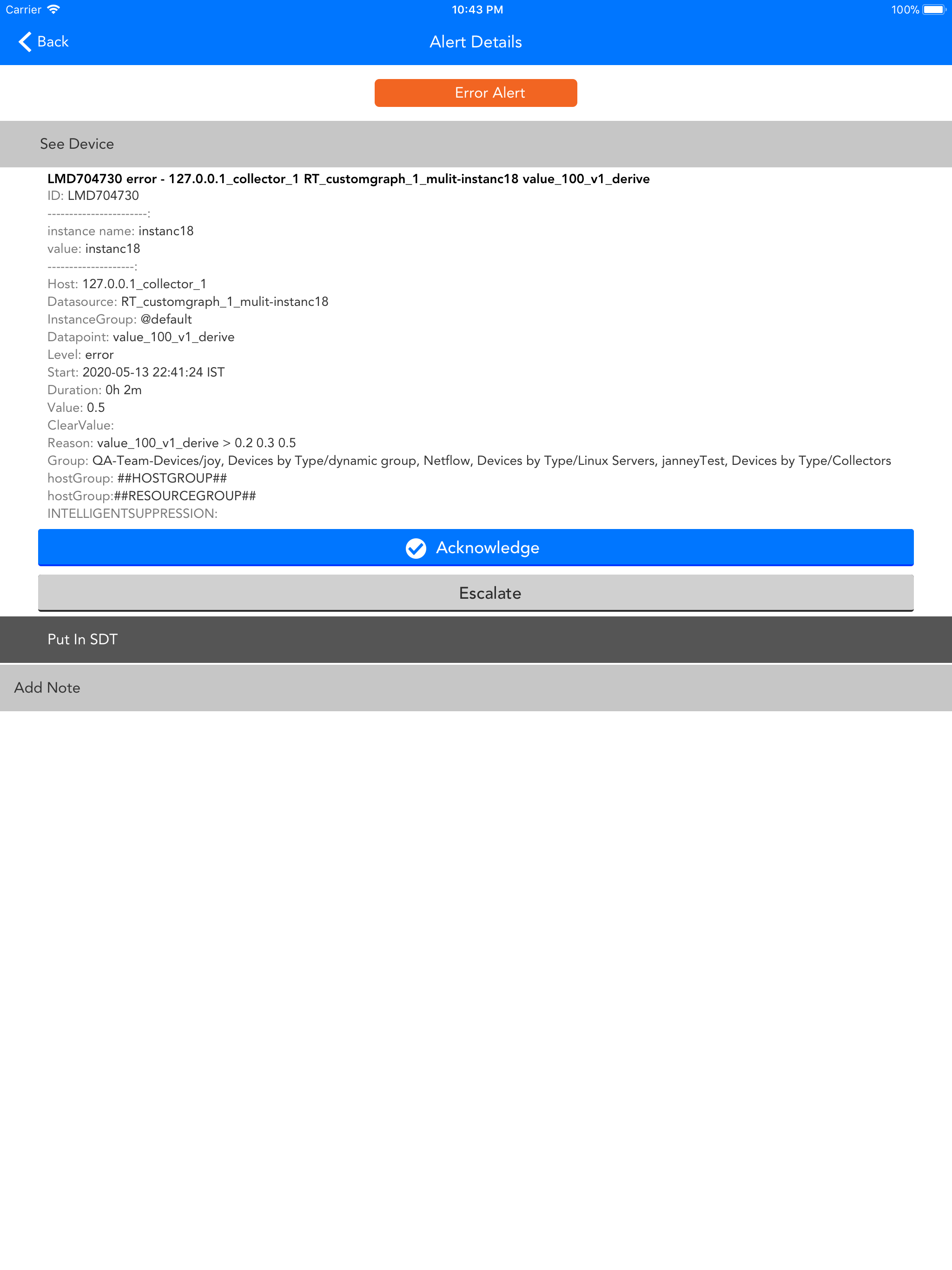 LogicMonitor Mobile Alerts screenshot 5