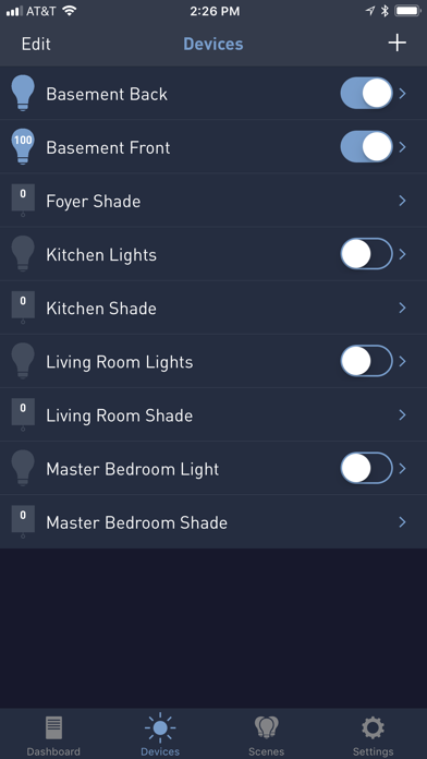 Legrand Lighting Control Screenshot