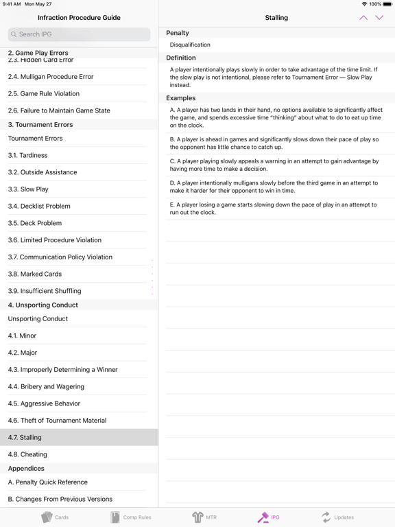 MTG Guide iPad screenshot 5 - Reference app