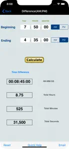 Time Calculator+ screenshot #3 for iPhone