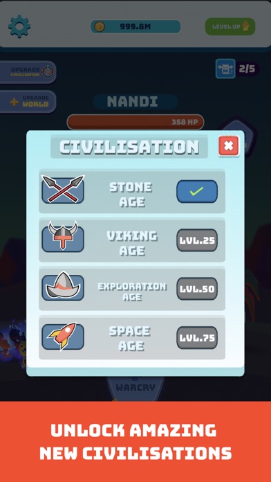 Idle Warriors Evolution iPhone screenshot