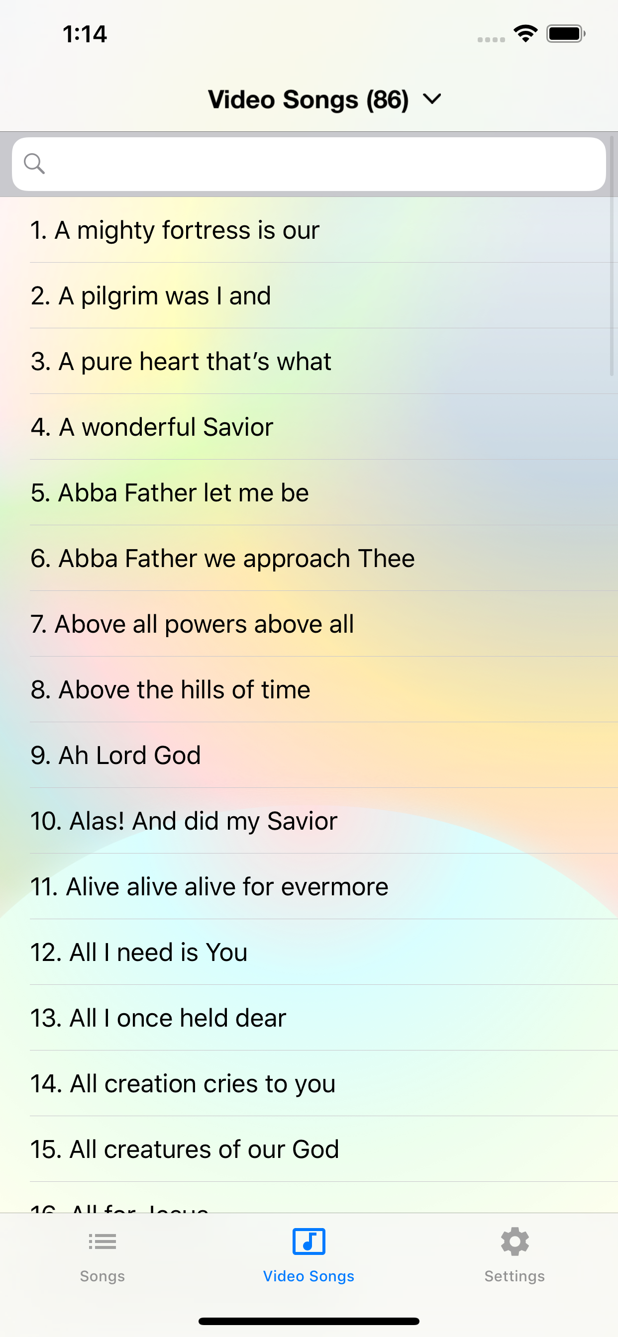 English Christian Songs screenshot 5