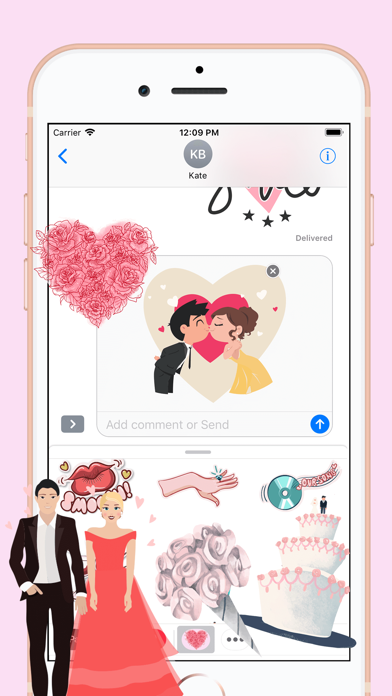 Screenshot #3 pour Romantic In Love Stickers
