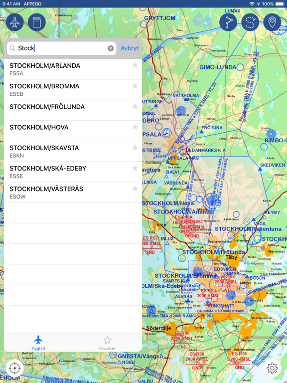 Screenshot #5 pour Svenska Flygfält & TMA-kartan