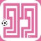 There are 16 levels in the Football Maze Challenge