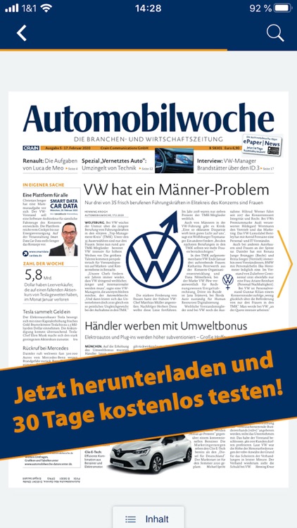 Automobilwoche ePaper screenshot-0