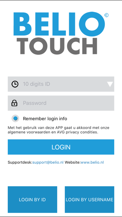 BELIOTOUCH app screenshot