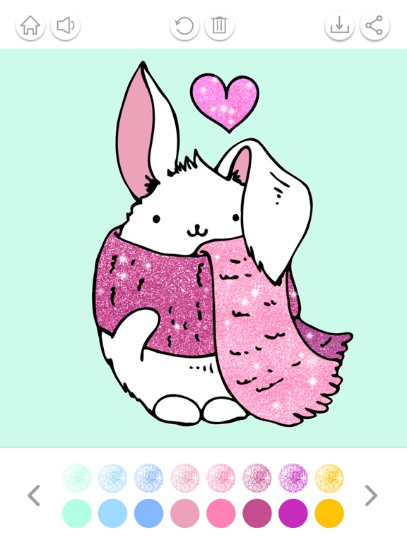 Screenshot #4 pour Kawaii Coloring Book Glitter