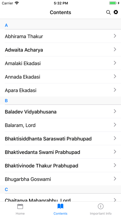 Vaishnava Calendar Screenshot