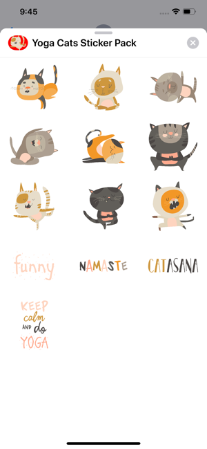 Cute Cat Yoga Stickers(圖2)-速報App