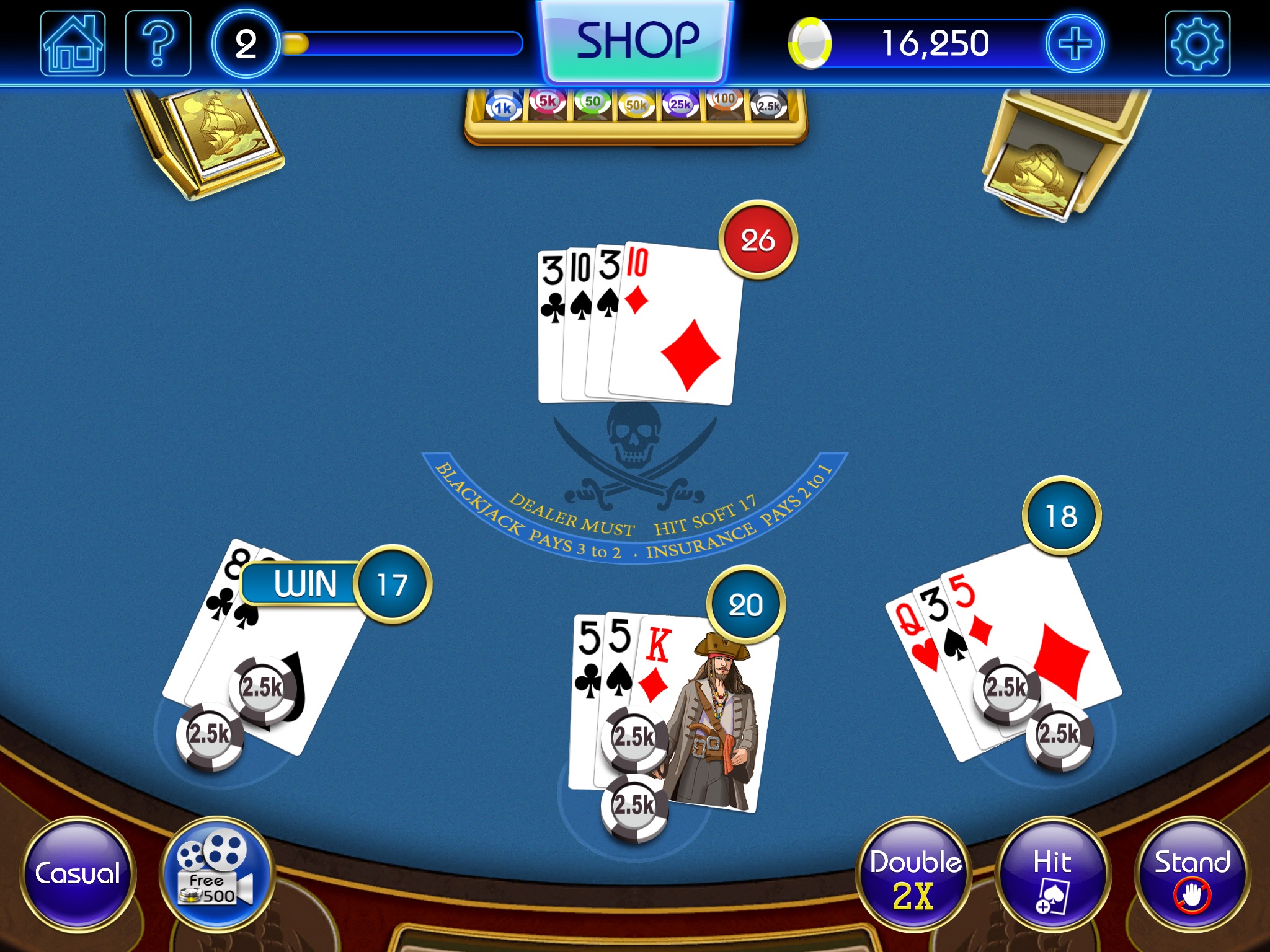 Blackjack-black jack 21 casino screenshot 3