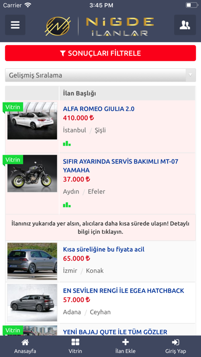 Screenshot #2 pour Niğde İlanlar