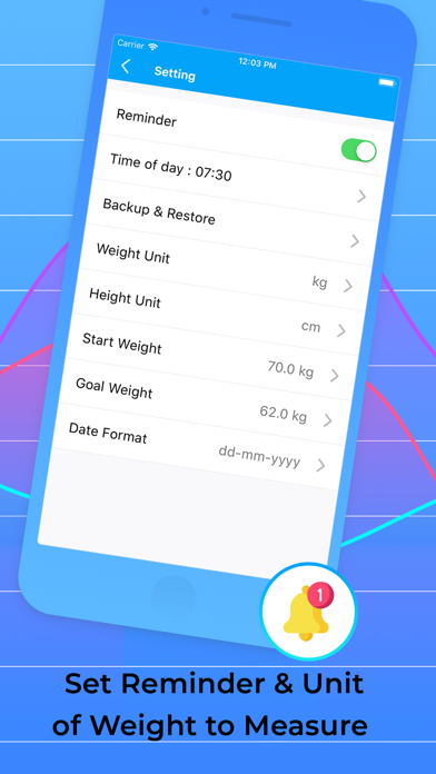 Weight Tracker for Weight Loss Screenshot
