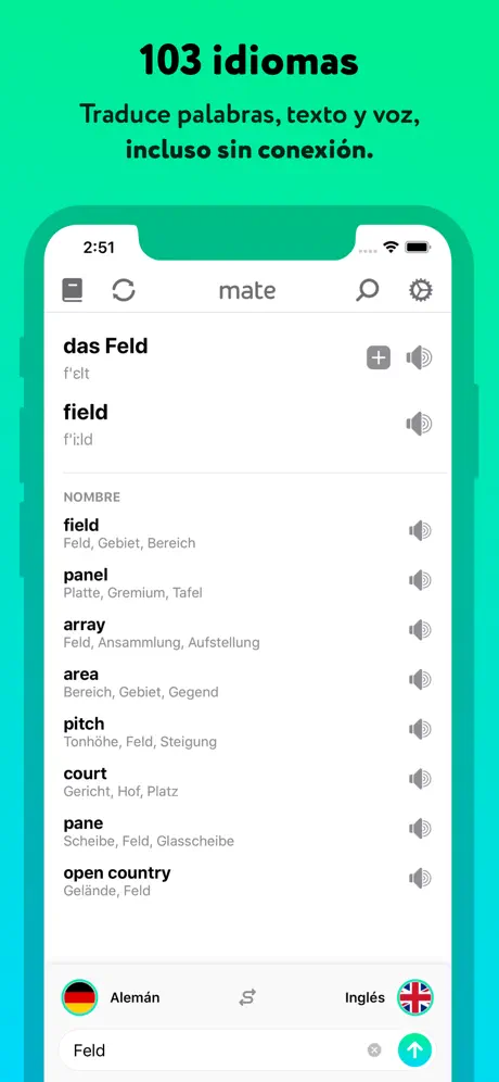 Traductor offline de Mate