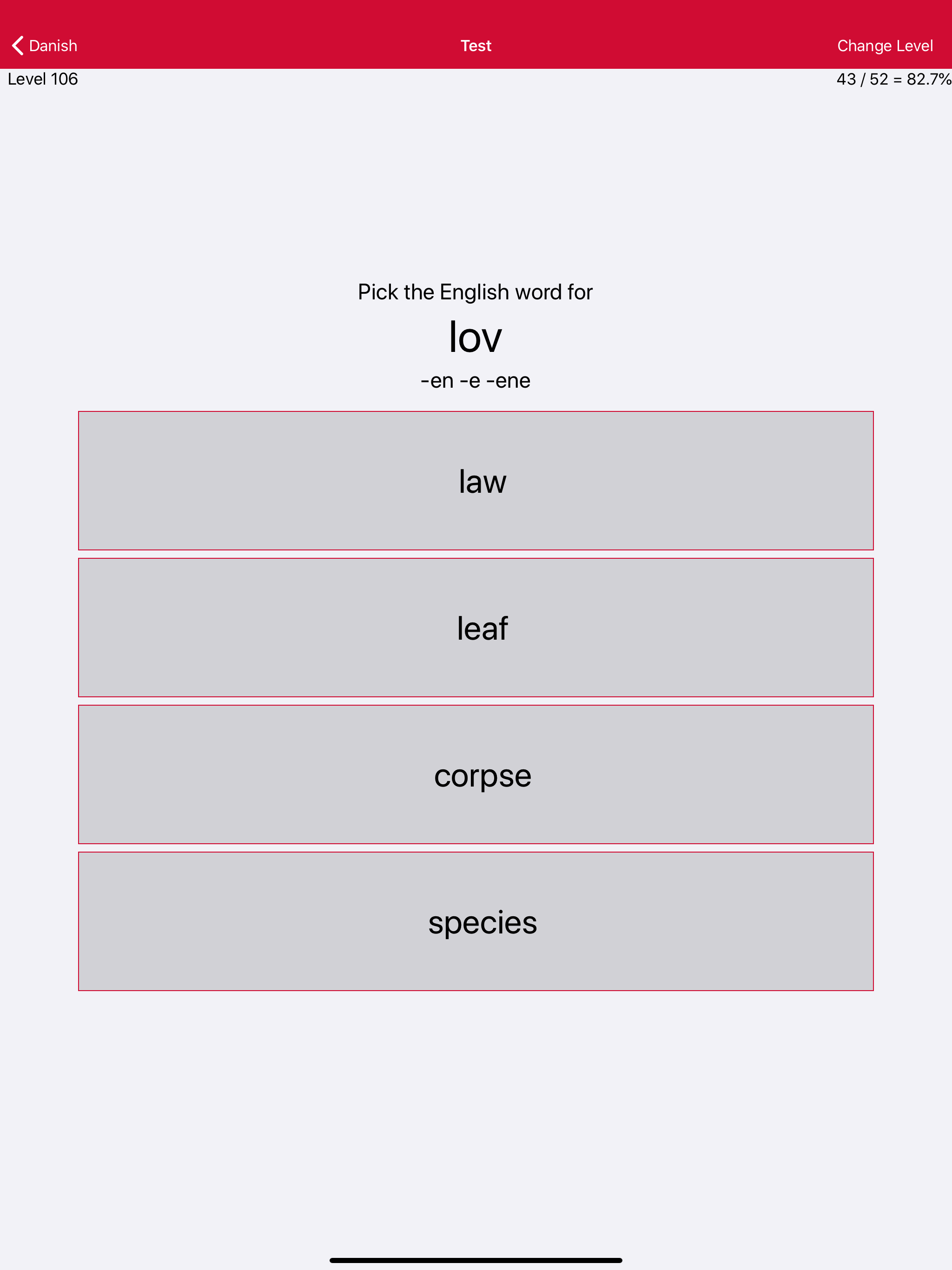 Liberation Philology Danish screenshot 8