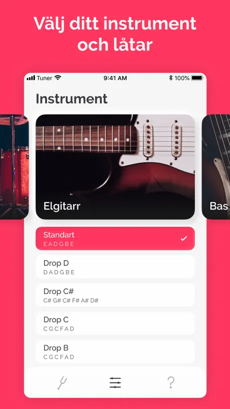 Tuner PRO: gitarr,ukulele,bas