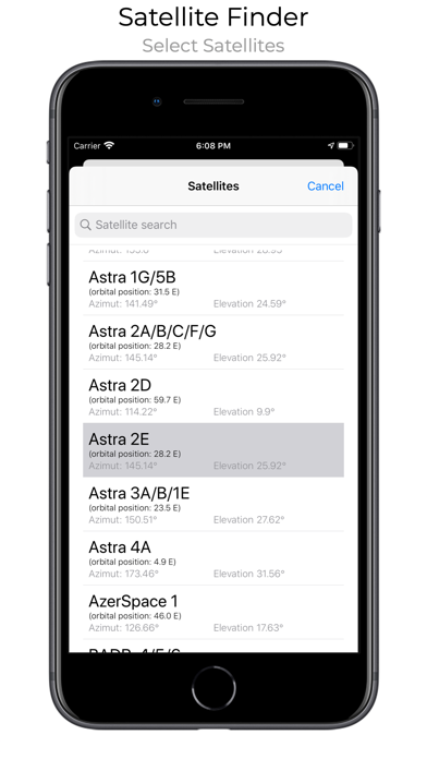 Satellite Finder (Pro) Screenshot