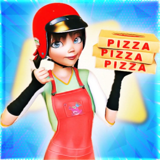 Pizza King Bike Delivery boy icon