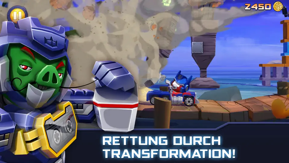 Screenshot von Angry Birds Transformers auf dem iPhone 4