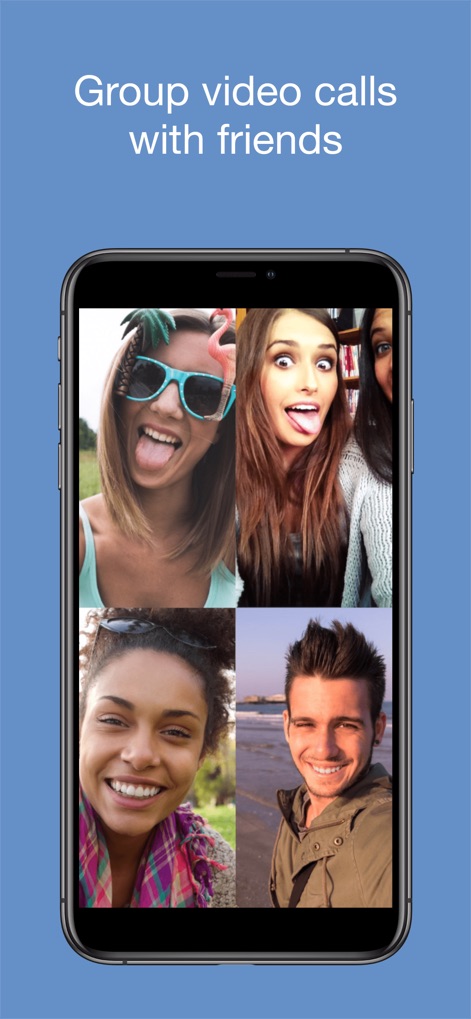 imo video calls and chat HD - This tool enables engaging group video calls, displaying multiple participant windows in a clear grid layout for seamless interaction.