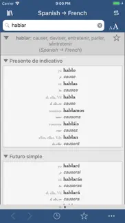 ultralingua french-spanish iphone screenshot 2