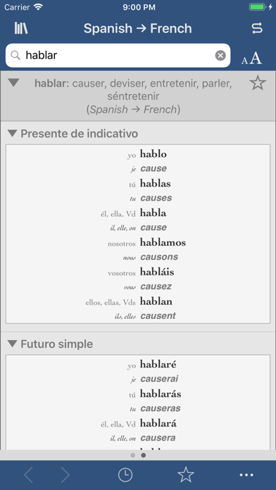 Ultralingua French-Spanish Screenshot