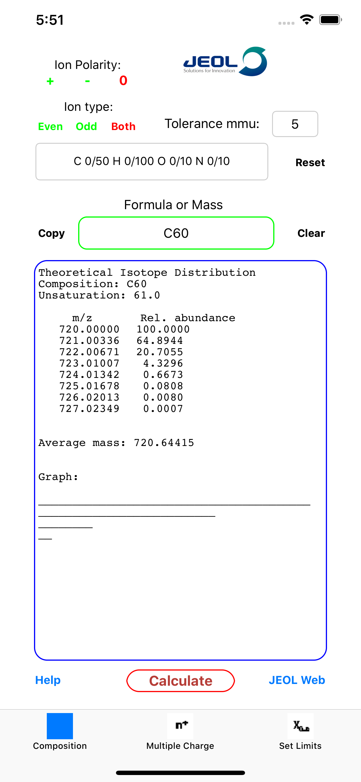 JEOL MS Calculator