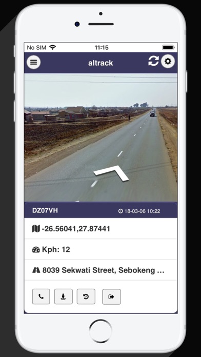 Altrack Fleet app screenshot