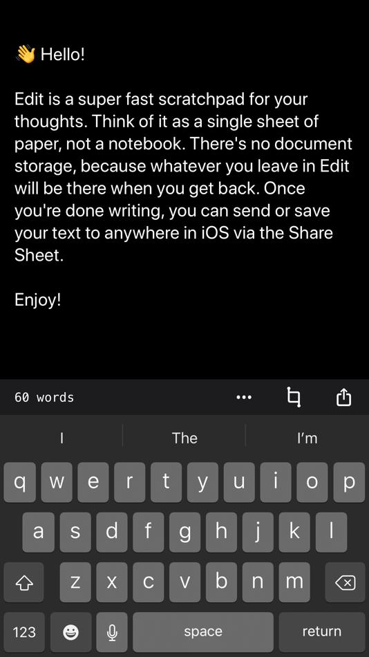 #2. Edit: a quick draft scratchpad (iOS) 由: K.Q. Dreger