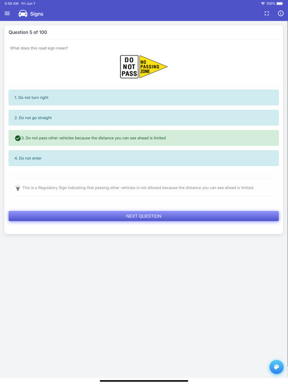TN DMV Test iPad screenshot