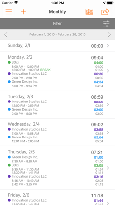Easy Hours Lite screenshot 3