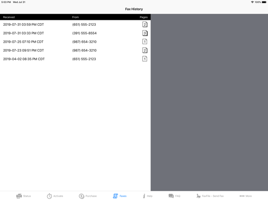 FaxReceive - receive fax app iPad screenshot 6 - Business app