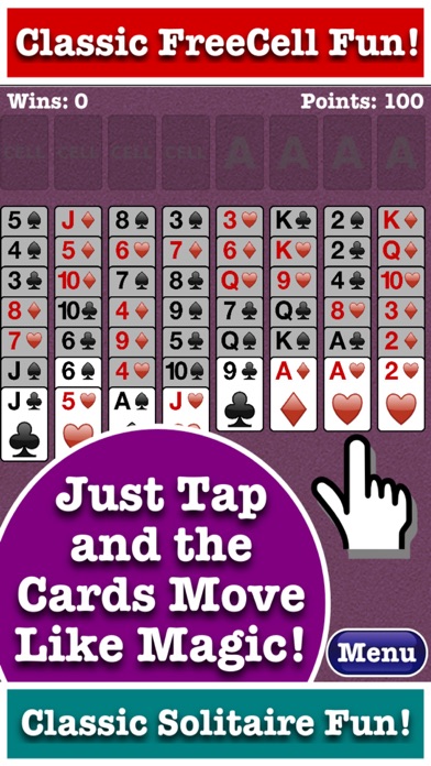 FreeCell Solitaire Classic Strategy Card Stacks Game screenshot 1